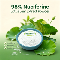 Nuciferina 98% Ingrediente de Suplemento Dietético para Control de Peso, Extracto de Planta, Polvo HPLC al por Mayor, Alcaloide de Hoja de Loto