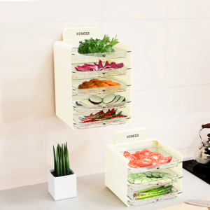 Küche Multifunktions-Seitensc halen platte 5-lagige Hot Pot Zubereitung Tablett Lagerung Obst-und Gemüse teller Geschirr trockner - Product Image 4