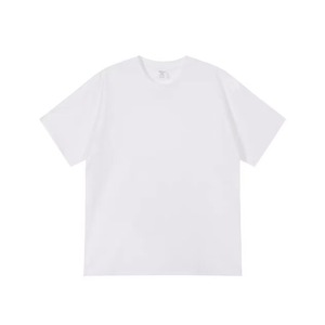 T-shirt Élégant Basique Polyvalent pour Amoureux en Coton Épais à Manches Courtes, Couleur Unie, Respirant, Haut de Base Coupe Ample 100% Coton - Product Image 5