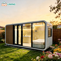 Capsule spatiale modulaire moderne Apple Cabin, maison préfabriquée portable pour bureau de jardin, café, salle de réception