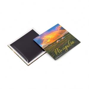 Imán de nevera personalizado cuadrado/redondo barato de proveedor, tamaño 50*50, imán de nevera plano de Mongolia, recuerdo - Product Image 3