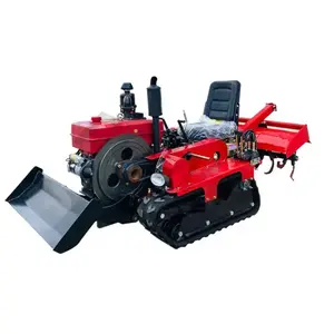 Diesel Agricultural Cultivator Intelligent Remote Control Multifunctional Tracked Rotary Tiller With Optimal Price
