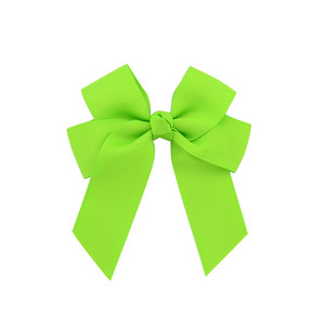 Großhandel Gros grain <span class=keywords><strong>Ribbon</strong></span> Bow Haarnadel Mädchen Haars chleifen Boutique Solid Hair Clip Handmade Bowknot Clip für Kinder Haarschmuck - Product Image 4