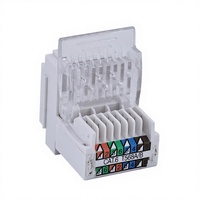 Module réseau K&R K&R-8730 CAT6, prise réseau sans contact pour ordinateur, panneau de commutation, prise de câble réseau à tête cristalline, blanc