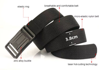 Ceinture tactique élastique en nylon avec boucle à dégagement rapide en alliage de zinc pour l'entraînement en extérieur, la randonnée et l'équitation – Approvisionnement direct usine