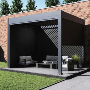 Açık yaşam için ayarlanabilir çatı ve yağmur sensörü ile Modern akıllı motorlu alüminyum Pergola - Product Image 5