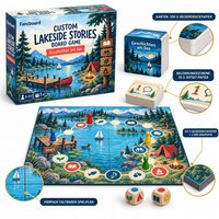Jeu de société Fancboard Custom Lakeside Stories, plateau en carton pliable en 4, support multilingue, papier recyclable, pour tous les âges