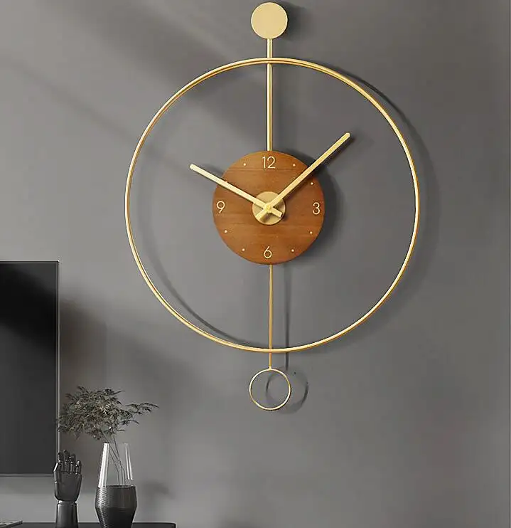 ساعة حائط بسيطة مبتكرة لغرفة المعيشة ، ديكور منزلي بتصميم بسيط على الطراز الاسكندنافي ، ساعات حائط بسيطة بتصميم فني ، ساعة بندول