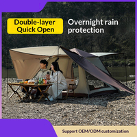 Tente de camping pour couple, portable, pliable, ouverture rapide automatique, double épaisseur, protection solaire, protection contre les intempéries