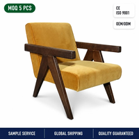 Fauteuil en velours avec structure en bois de chêne, fauteuil lounge moderne pour salon, hôtel, sur mesure OEM ODM