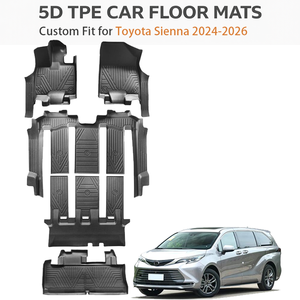 Tapetes de Auto Personalizados de TPE para Toyota Sienna LHD 2024-2026 |   Tapetes para Piso Impermeables para Todo Clima, Juego Completo, OEM de Fábrica - Product Image 1