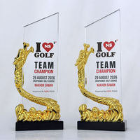 Trophées en cristal personnalisés, impression de trophées en cristal, trophée de dragon en cristal avec décoration de dragon en résine