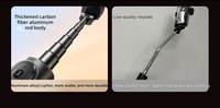 ATUMTEK Trépied perche à selfie en alliage d'aluminium 60 pouces extensible 1500 mm avec rotation à 360° pour télécommande iPhone/Android