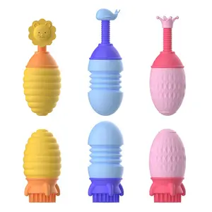 1 2 3 4岁鲸鱼火箭造型儿童淋浴婴儿挤压沐浴玩具喷水硅胶沐浴玩具