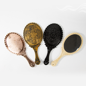 Hot bán xách tay mỹ phẩm trang trí phong cách cổ điển vẻ đẹp tay gương trang trí công phu thiết kế cầm tay retro Gương trang điểm với xử lý - Product Image 2