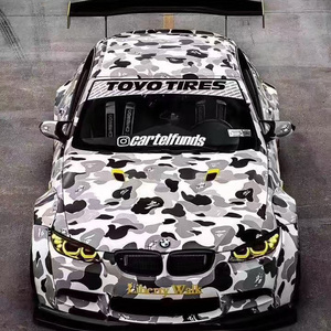 CARKOO Amy Camuflagem Verde <span class=keywords><strong>Car</strong></span> Wraps PVC Veículo <span class=keywords><strong>Camo</strong></span> Vinil adesivo Cor Mudando Decalques para Corpo <span class=keywords><strong>Car</strong></span> MC00201 - Product Image 2