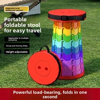 Tabouret pliant télescopique d'extérieur en papier, portable, réglable en hauteur, pour camping, pêche, barbecue, design simple et moderne