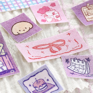 1 autocollant par paquet, marqueurs à dos en tissu, matériaux d'étiquetage mignons et autocollants illustrés polyvalents pour le <span class=keywords><strong>scrapbooking</strong></span> - Product Image 3