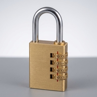 Cadenas à combinaison 4 chiffres 28 mm en laiton, étanche, antirouille, avec anse renforcée, pour salle de sport, bagages, casier de rangement - Vente en gros