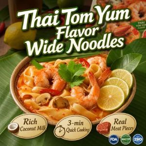 Soup Banquet Master Noodle 284g <span class=keywords><strong>Nouilles</strong></span> épicées Luosifen et Tom <span class=keywords><strong>Yum</strong></span> Thaïlandais, <span class=keywords><strong>Nouilles</strong></span> larges instantanées en sachet, Plat chinois authentique et très populaire - Product Image 5