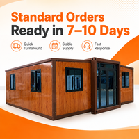 Casa Contenedor Prefabricada Expandible de 20/40 Pies, Resistente a la Intemperie, Ecológica, de Instalación Rápida, Casa Modular