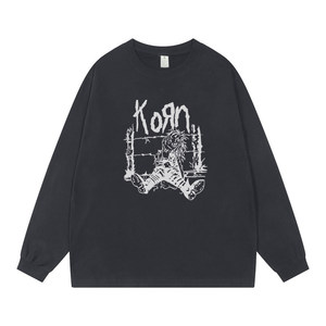 T-shirt Vintage in Puro Cotone 220g a Maniche Corte e Lunghe della Band Rock KORN, Guns N' Roses, ACDC - Product Image 3