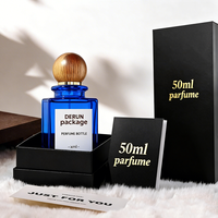 Flacon de parfum en verre dégradé écologique avec logo personnalisé, 30 ml, 50 ml, 100 ml, en vrac, vide, avec emballage en boîte