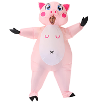 Nouveau Costume de Mascotte Gonflable Unisexe Cochon Rose pour Adulte avec Ventilateur et Boîtier de Batterie – Idéal pour Halloween, Carnaval, Fêtes – Matière Polyester Adorable