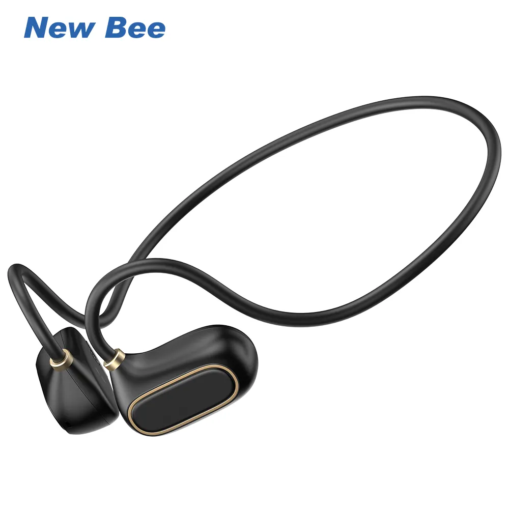 New Bee Premium bt5.3 Waterproof Wireless Air Conduction Headphones Noise Cancelling Stereo Ear Hook Sport Earphones Headset