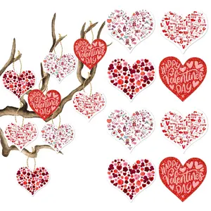 Valentijnsdag Hartvormige Ornamenten Valentines Decoraties Valentines Conversatie Hart Decoraties