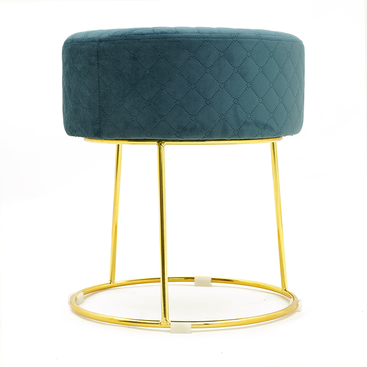 Storage Ottoman Seat Stool Velvet Round Pouf Foot Stool Ottoman Chair Step