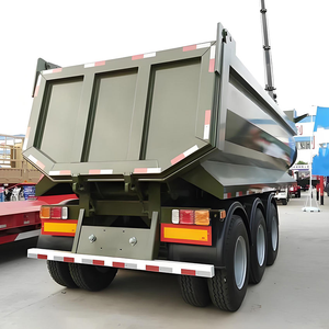 Semi-remorque benne arrière en U de 60 tonnes à prix compétitif, capacité 30-50 mètres cubes, avec plateau en acier, à vendre - Product Image 2