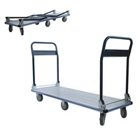 Carretilla de Plataforma Manual de Aluminio de Cuatro Ruedas, 300 kg, Industrial, para Compras, OEM FW-99CAC, Práctica