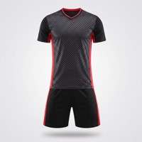 Conjunto de Uniforme de Fútbol Personalizado por Sublimación, Impresión con Efecto Pincel, Uniforme de Fútbol de Secado Rápido y Transpirable, OEM, para Clubes y Equipos, MOQ 1 Pieza