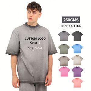 T-shirt vintage de luxe 100% coton, délavé à l'acide, surdimensionné, personnalisable avec logo, effet vieilli, délavé, rétro, streetwear premium - Product Image 1