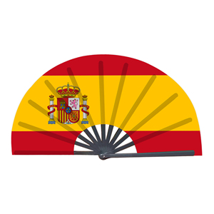 Abanicos Plegables de Bambú con la Bandera de España al por Mayor, Abanico de Mano para Carnaval, Boda, Festival, Fiesta, Agencia de Viajes - Product Image 1