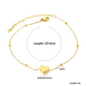 फैशन टखने स्टेनलेस स्टील के टखने थोक <span class=keywords><strong>18k</strong></span> pvd सोने की प्लेटेड चेन फुट गहने, महिलाओं के लिए - Product Image 3