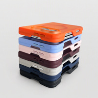 Coque magnétique translucide effet peau pour iPhone 18 Duo Fold PC TPU 2.5MM antichoc D050