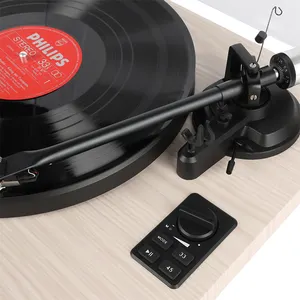 Âm Thanh Nổi Retro Thông Tư Kỹ Thuật Âm Nhạc Răng Xanh Bằng Gỗ Plinth Vinyl Record Turntable Player