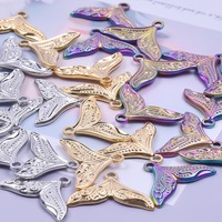 Charme de queue de poisson étanche titane acier PVD plaqué accessoires colorés bijoux à bricoler soi-même faire collier Bracelet boucles d'oreilles pendentif