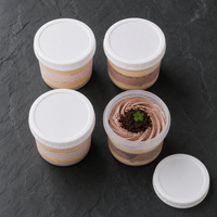 Contenant Rond en Plastique Transparent pour Desserts 16oz avec Couvercle à Vis Hermétique – Gobelet Commercial pour Mousse et Gâteaux à Emporter – Fournisseur d'Emballages Alimentaires