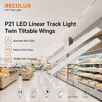 Rail lumineux linéaire LED DALI dimmable triphasé pour magasins et salles d'exposition