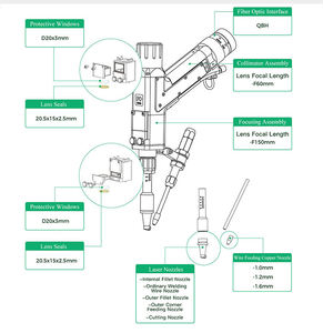Kit de Antorcha de Soldadura Portátil ZPLASER 4 en 1 de 3KW para Antorchas de Soldadura Láser raytools BW101-GS, Pistola de Soldadura Láser Manual BH03K - Product Image 2