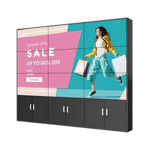 lcd video wall ultra narrow bezel 46 55 65 inch Big advertising screen 2X2 46inch wall display for indoor advertising player