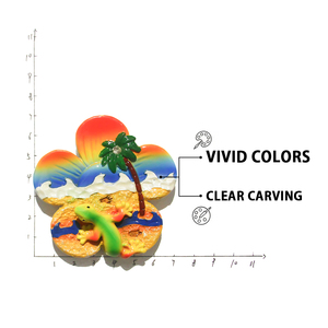 Aimant de réfrigérateur en résine 3D en forme de tortue de <span class=keywords><strong>mer</strong></span>, logo personnalisé, prix bas, écologique, vente en gros, souvenir de <span class=keywords><strong>vacances</strong></span> à Hawaï, cadeau - Product Image 6
