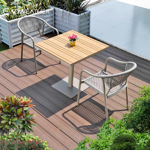 Set da Pranzo Moderno da Giardino in Wicker <span class=keywords><strong>e</strong></span> Rattan PE per Patio <span class=keywords><strong>e</strong></span> Ristorante con <span class=keywords><strong>Tavoli</strong></span> <span class=keywords><strong>e</strong></span> <span class=keywords><strong>Sedie</strong></span> in <span class=keywords><strong>Alluminio</strong></span> per Caffetteria all'Aperto - Product Image 5