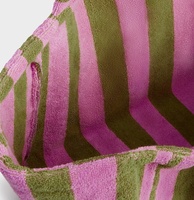 Sac fourre-tout en tissu éponge grande capacité OEM ODM, sac à main en tissu éponge tendance avec poignée confortable, options rayées pour les commandes en gros