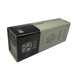 Custodia in metallo per orologio rettangolare con stampa personalizzata scatola di latta in metallo con inserti in schiuma per gioielli da regalo - Product Image 4