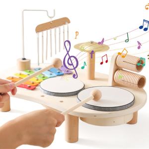 Jouets éducatifs pour enfants, jouets en bois pour la coordination œil-main, jouets musicaux à percussion - Product Image 4