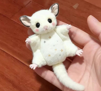 Peluche chauve-souris mignonne de petite taille, jouet en peluche réaliste chauve-souris blanche, porte-clés en peluche chauve-souris